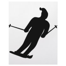skier icon letterhead