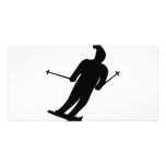 skier icon photo card template