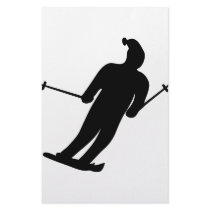 skier icon stationery