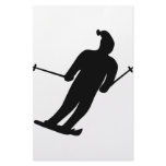 skier icon custom stationery