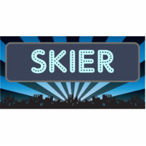 Skier Marquee photo sculptures
