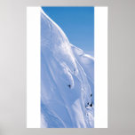 Skier on cliff posters
