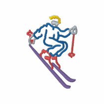 Skier Outline embroidered shirts by ZazzleEmbroidery Skier Outline embroidered shirts