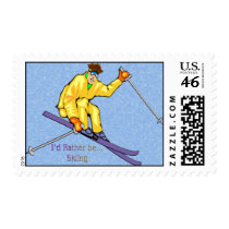 Skier Postage postage by MindDesignGrafx Skier Postage postage