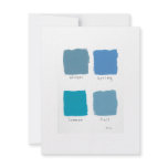 Skies - fun minimalist modern art seasons custom announcements