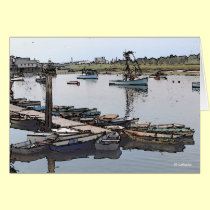Skiff wharf--thinking of you cards by BlarneyCards Skiff wharf--thinking of you cards
