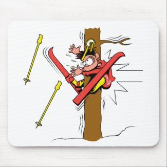 Skiing Accident Mousepad