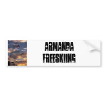 skiing, ARMANDA FREESKIING bumper stickers by Armandaskico skiing, ARMANDA FREESKIING bumper stickers