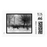 Skiing Behind Horse Washington, DC 1919 postage