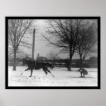 Skiing Behind Horse Washington, DC 1919 Print
