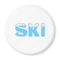 Skiing (Blue) magnets by TeeZazzle Skiing (Blue) magnets
