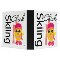 Skiing Chick Binder by chicktshirts Skiing Chick Binder