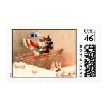 Skiing Doggies postage