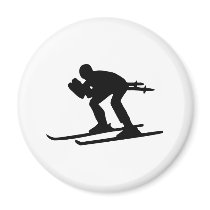 Skiing Downhill magnets by Thinkdifferent Skiing Downhill magnets