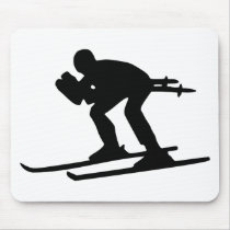 Skiing Downhill mousepads by Thinkdifferent Skiing Downhill mousepads