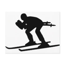 Skiing Downhill postcards by Thinkdifferent Skiing Downhill postcards
