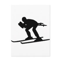 Skiing Downhill postcards by Thinkdifferent Skiing Downhill postcards