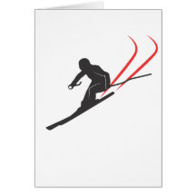 skiing greeting cards
