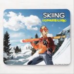 Skiing Insomniac Mouse Mats