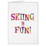 Skiing is Fun Greeting Cards