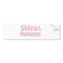 Skiing is Happiness Bumper Sticker