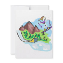Skiing Jumper Invitation