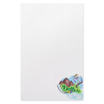 Skiing Jumper Personalized Stationery