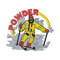Skiing Logo embroidered shirts by ZazzleEmbroidery Skiing Logo embroidered shirts
