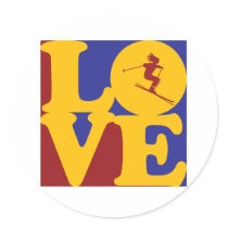 Skiing Love stickers by sciencewillprevail Skiing Love stickers