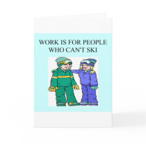 skiing lovers cards