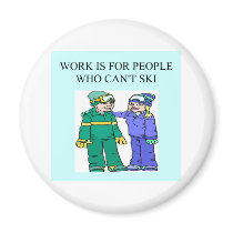 skiing lovers magnets
