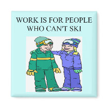 skiing lovers magnets