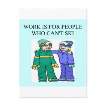 skiing lovers postcards