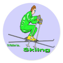 Skiing Man stickers by MindDesignGrafx Skiing Man stickers