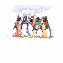 SKIING penguin Friends t-shirts by trish1968 SKIING penguin Friends t-shirts