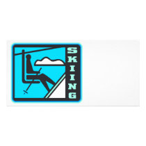 Skiing Photo Card Template
