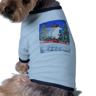 Skiing Polar Bear Petshirt