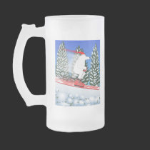 Skiing Polar Bear mugs
