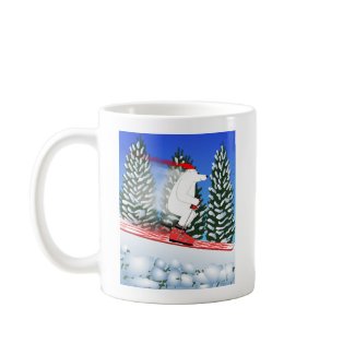 Skiing Polar Bear Coffee Mug