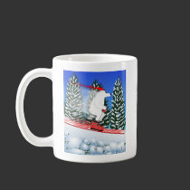 Skiing Polar Bear mugs