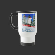 Skiing Polar Bear mugs