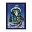 Skiing raven postcards by tanyabond Skiing raven postcards