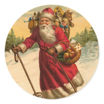 Skiing Santa Christmas sticker by golden_oldies Skiing Santa Christmas sticker