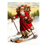 Skiing Santa Claus posters