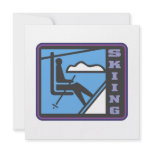 Skiing T-shirts and Gifts Personalized Invitation