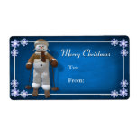 Skiing Vintage Snowman Custom Shipping Labels