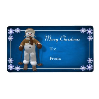 Skiing Snowman