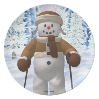 Skiing Snowmen