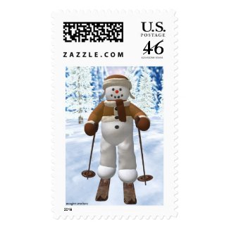 Skiing Snowman