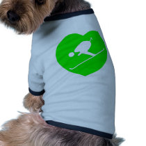 Skiing White on Green Heart pet clothing